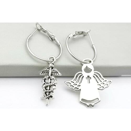 Beautiful Angel Earring Medical Student Charm Cute Jewelry Earrings Small Hoop Earrings for Women Accessories