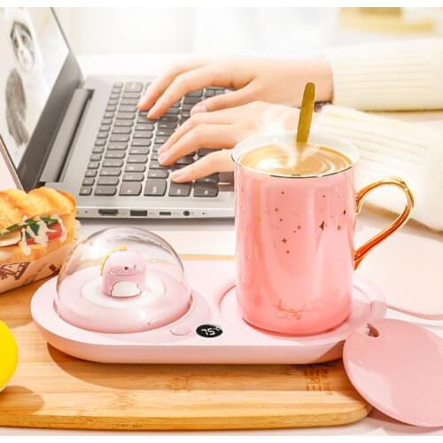 Creative Coffee Mug Warmer with Essential Oil Diffuser Home Office Heating Plate Cup Warmers for Milk Tea Cocoa Gift Recommend