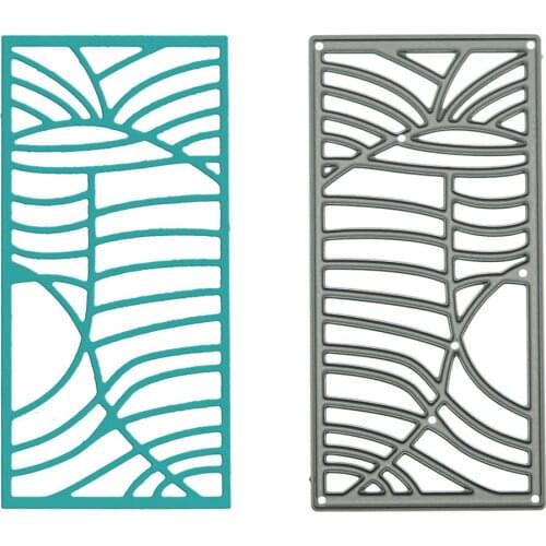 Metal Cutting Dies Rectangle Frame Pattern Scrapbooking Invitation Card Decorating Craft Paper Cutter Mold