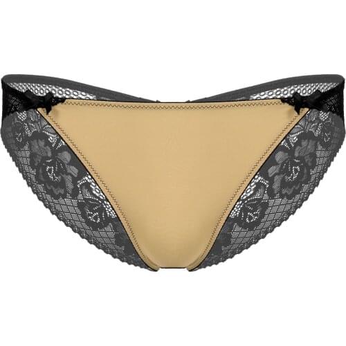 Men See-through Patchwork G-string Panties Sissy Underwear Nightwear Stretchy Low Rise Underpants Crotchless Sheer Briefs Thongs