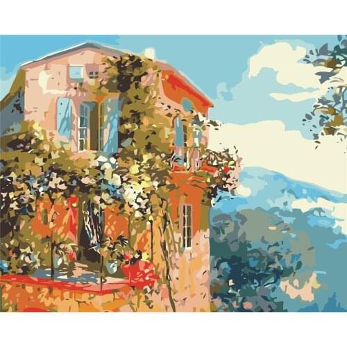 Aurora Hey Diy Painting By Numbers Landscape Handpainted Art Gift Scenery Canvas Drawing Home Decor 40x50cm No Frame