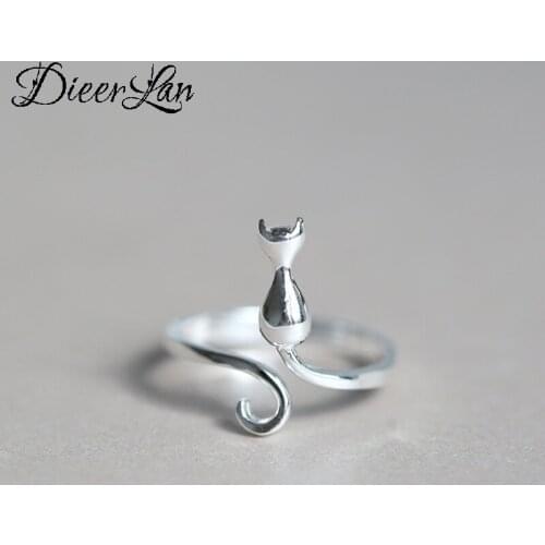 New Charming Open Cat Ring for Women Vintage Boho Party Rings Gothic Punk Jewelry Gifts for Girls 2021