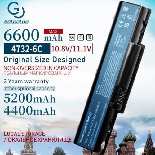 Golooloo 6600 mAh Laptop Battery For Acer Aspire 4732 4732Z 5732Z 5732ZG AS09A31 AS09A41 AS09A56 AS09A61 AS09A70 AS09A71 6cells