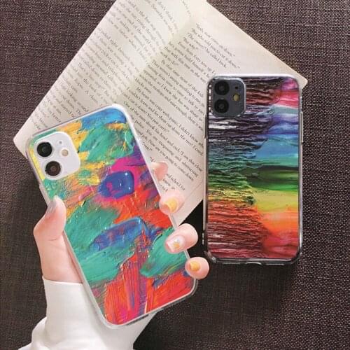 Suitable for Iphone 11/12romax 7/8plus Fashion Creative Oil Painting Mobile Phone Case for Iphone XSmax XR XS X Protective Cover