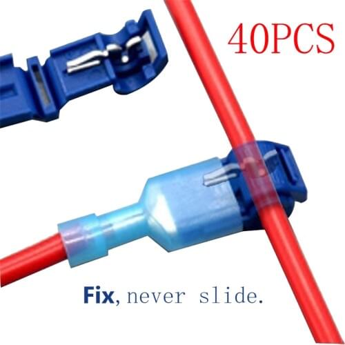 40Pcs Quick Electrical Cable Connectors Snap Splice Lock Wire Terminals Crimp Wire Connector Waterproof Electric Connectors