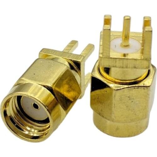 Free shipping RP-SMA-JE SMA Female connector Female socket Solder Edge PCB Clip Mount SMA RF Connector 10pcs/lot