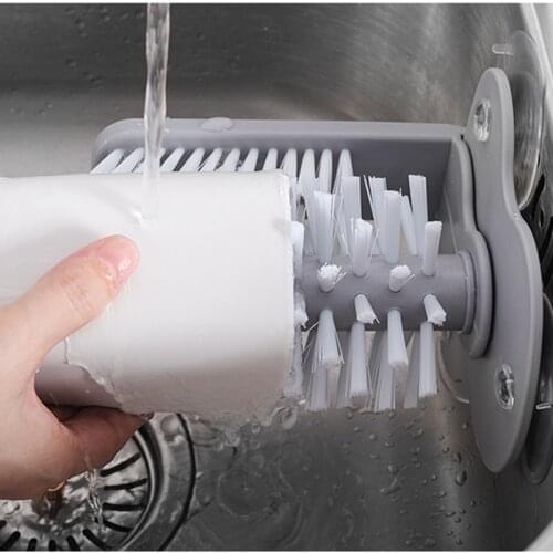 2020 Suction Wall Lazy Cup Brush Kitchen Rotate Wash Cup Brush Coffe Tea Glass Cleaner Tool Creative Suction Cup Scrubber