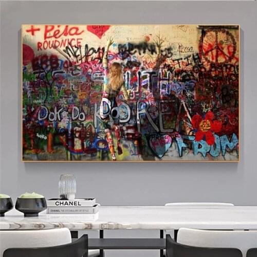 Modern Street Art Prints Abstract Graffiti Wall Art Canvas Paintings Art Canvas Pictures For Living Room Cuadros Decoration