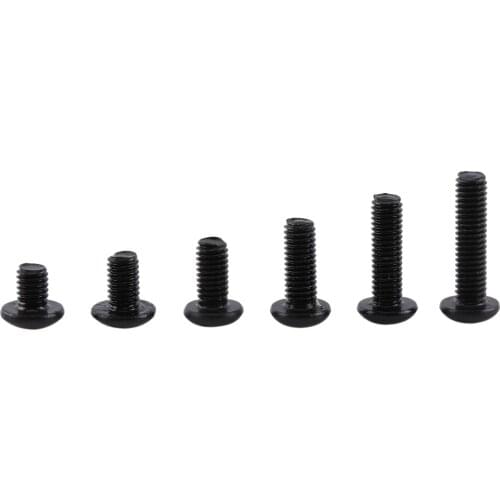 300Pcs M3 Alloy Steel Screws Hex Socket Round Head Cap Black Screw Furniture Fastener Bolt M3 * 4mm/5mm/6mm/8mm/10mm/12mm