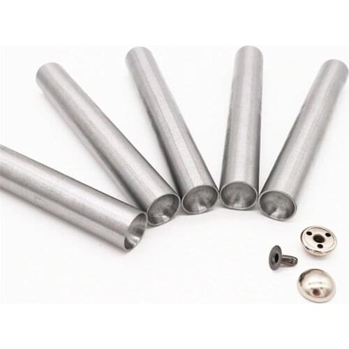 Mushroom Domed Snap Rivet Setting Steel Spike Studs Punch Setter Hand Punching Tool for Leather Craft Garment Shoe Hat DIY