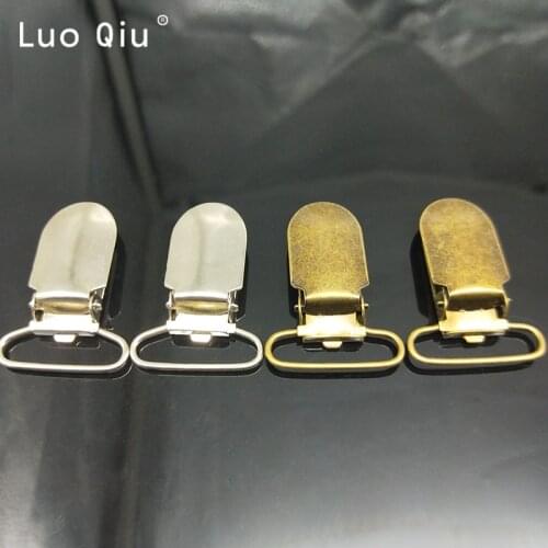 Belt clip Metal Suspender Garment Clip pacifier clips metal multifunction use merceria U shape 39*25mm 50 pcs/lot