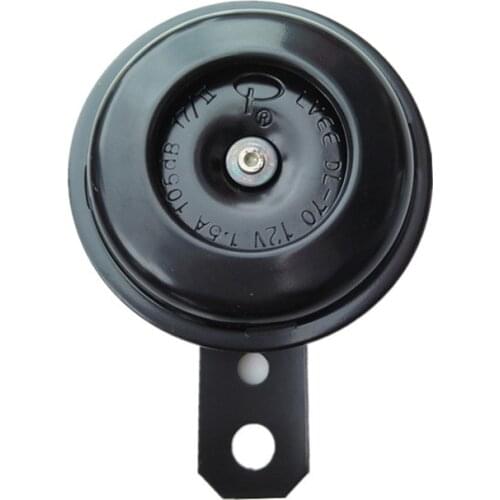 Universal Motorcycle Black Electric Horn kit 12V 1.5A 105db Waterproof Round Loud Horn Speakers for Scooter Moped Dirt Bike