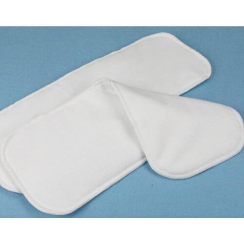 Free shipping High Quality 10pcs/Lot Washable reuseable Baby Cloth Diapers Nappy inserts microfiber 2 layers