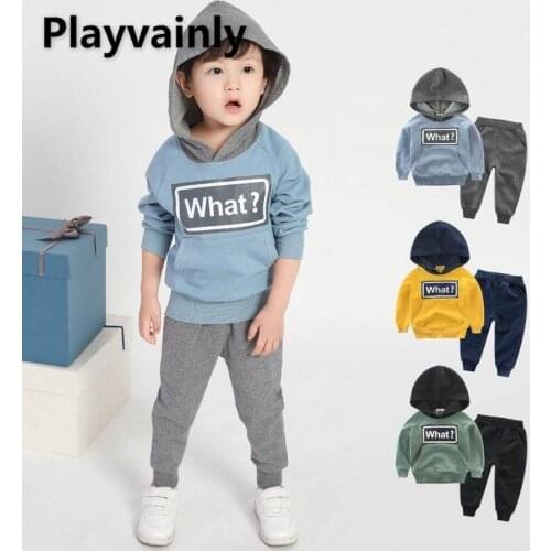 2021 Spring and Autumn Boys Children Suits cotton Long Sleeve hoodie +Sports Pants 2pcs Set Boy Clothes E3609