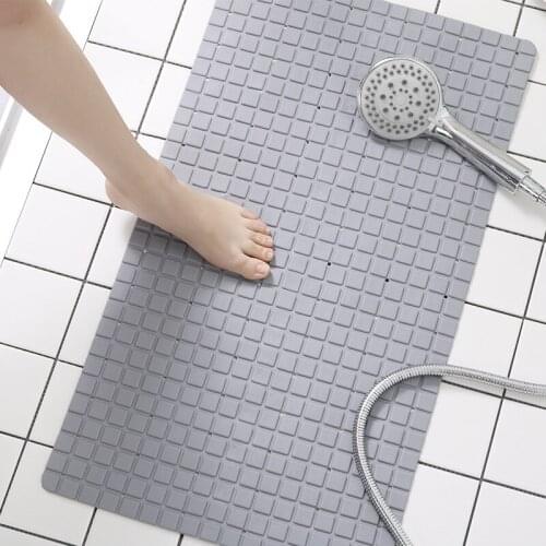 2021 Fashion Environmental Protection Tasteless Suction Mats Household Toilet Shower Bathroom Anti-Slip Pad Rectangular PVC Mats