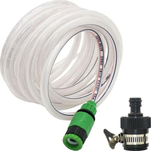 3/8" garden hose 8/12 transparent expandable garden irrigation hose watering water pipe soft and odorless