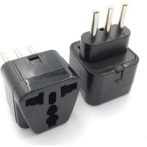 3-pin IT Conversion plug Universal UK/US/EU/AU to Italy Milan Chile Vatican Italian Travel AC Power Adapter Plug Converter