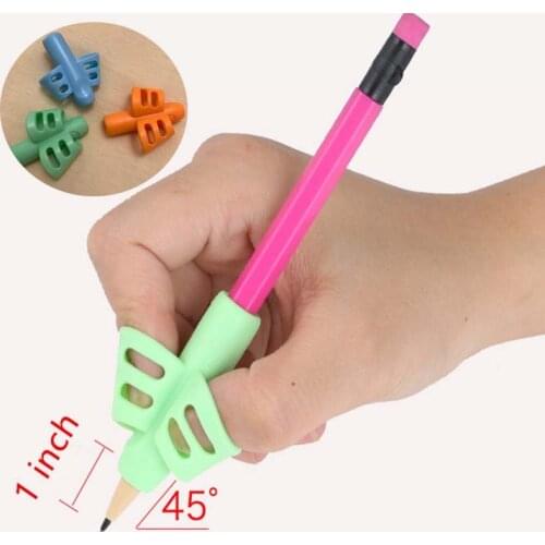 3pcs Children Writing Pencil Pen Holder Kids Learning Practise Silicone Pen Aid Posture Correction Device for Students