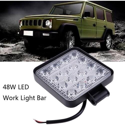 4 Inch 48W LED Work Light Truck OffRoad Tractor Spot Lights 12V 24V Square