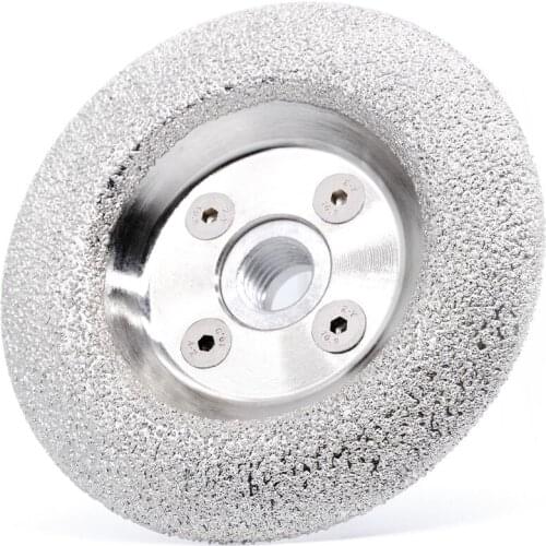 4 Inch Diamond Grinding Cup Wheel Vacuum Brazed Sanding Disc For Stone Concrete Angle Grinder Diamond Disc M14 & 5/8-11