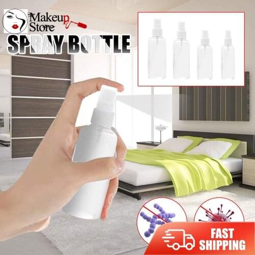 4pcs Transparent Plastic Perfume Spray Bottles Empty Refillable Bottles 30ml+50ml+75ml+100ml(Combination 1 Sets)