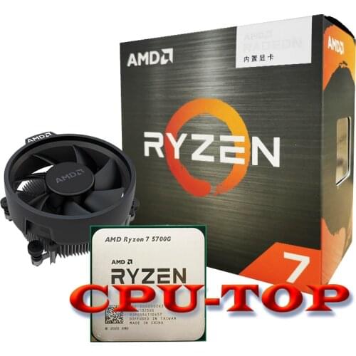 AMD Ryzen 7 5700G R7 5700G 3.8GHz Eight-Core 16-Thread 65W CPU Processor L3=16M 100-000000263 Socket AM4 New and have fan