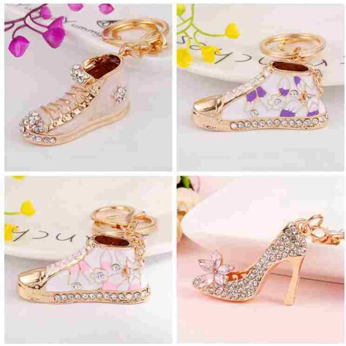 Factory main product high heeled shoe shape keychain,promotion japanese style anime key chain,high quality custom metal keychain