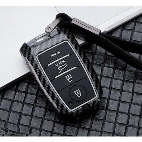 Carbon Alloy+Silicone Key Case For Kia KX3 KX5 K3S RIO Ceed Cerato Optima K5 Sportage Sorento Smart Remote Fob Cover Protect Bag