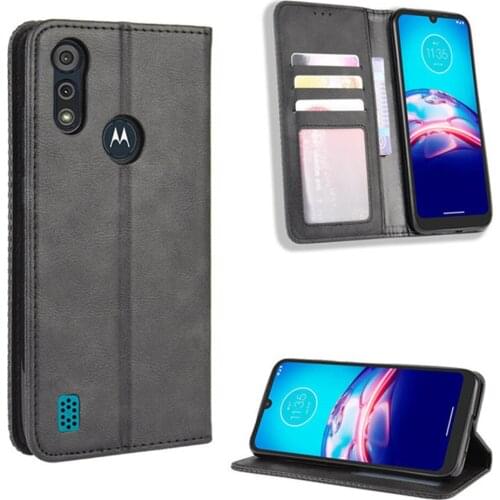 For Motorola Moto E6S 2020 Case Luxury Flip PU Leather Wallet Magnetic Adsorption Case For Moto E6i 2020 MotoE6S Phone Bags