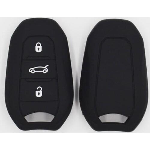 KAPU For 3 buttons Citroen C4 CACTUS C5 C3 C4L Peugeot 508 2008 3008 408 silicone car key cover case without LOGO