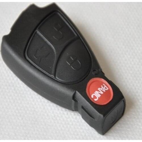 DAKATU 4 Buttons 3 +1 Panic Remote Keyless Entry Smart Key Case Shell For Benz C CL CKL E S SL SLK AMG
