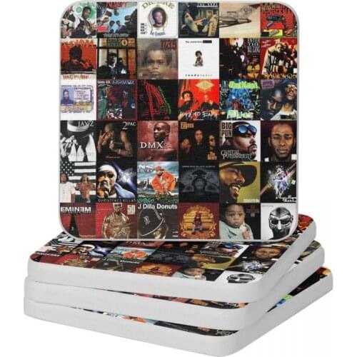 HIP HOP HISTORY Diatomaceous Earth Square Round Shape Coaster Non-slip Cup Bonsai Mat Soap Toothbrush Pad Wholesale Diameter 10