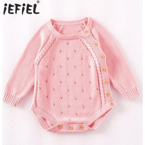 Baby Boys Girl Romper Autumn Baby Knitted Romper Long Sleeve Sweater Newborn Babies Clothes Infant Baby Jumpsuits Girl Bodysuit