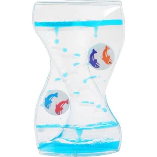 Moving Drip Oil Hourglass Liquid Bubble Timer Kids Toy Home Office Desk Decor