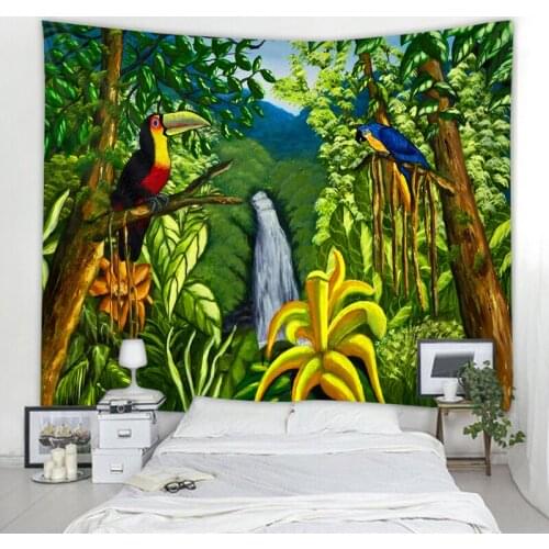 Animalworld Tapestry Tiger Lion Elephant Wall Hanging Tapestries Cover Beach Towel Throw Blanket Picnic Yoga Mat Home Decoration