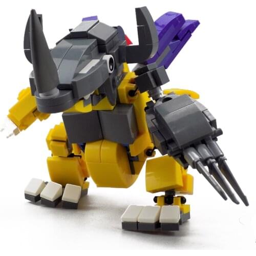 Metal Greymon Building Blocks Anime Figure Model Toys Action Figure One Piece Cartoon Figure Dolls Toys For Children