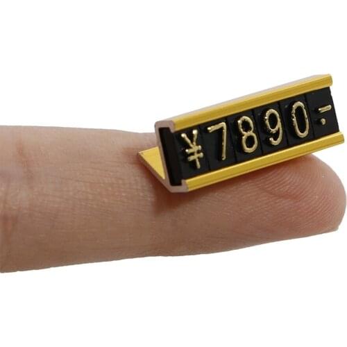 Mini Plastic Currency Symbol Arabic Numerals Price Signs Stands for Pricing Cube