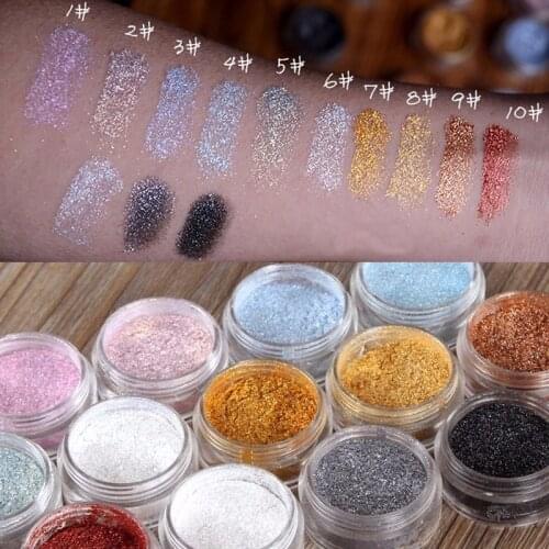 Monochrome Eye Shadow Super Bright Eyeshadow Powder Shining Bright Glitter Powder High Light Eyeshadow Palette