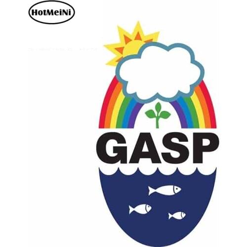 HotMeiNi 13cm x 7.4cm for GASP-Logo Car Bumper Window Car Stickers DIY Occlusion Scratch Waterproof VAN Decoration Decal