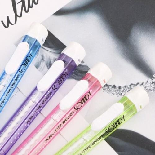 2021 New Creative Mechanical Pen Shape Eraser Rubber Retractable Stationery School Supplies Student Kids Gift Toy
