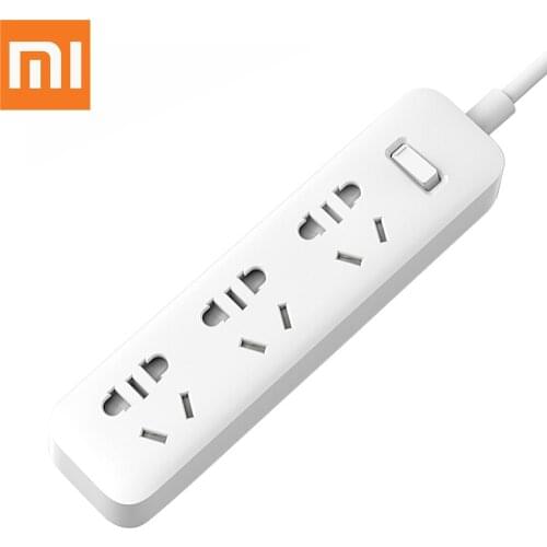 Original Xiaomi Mijia Home Power Strip 1M Cable 3 Extension Socket Power Converter Adapter Mi Electrical Socket