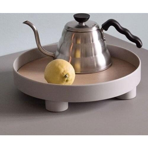 Nordic Disc Storage Tray Fruit Plate Snack Plate Tableware Tea Set Tray Dish Plate for Kitchen Table Desktop Storage Tray 1PC