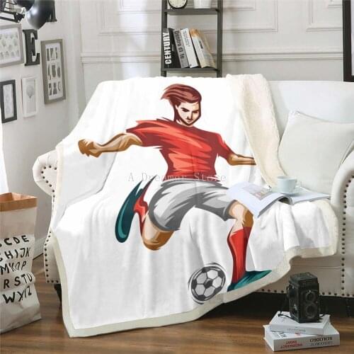 Hot Luxury Throw Blanket Sherpa Fleece Blanket Gold American Football Plush Bedspread Sports Fashion blanket