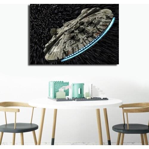 Poster Classic Sci-Fi Movie Destroyer Falcon Spaceship Canvas Wall Art and Prints Living Room Painting Picture Decoration