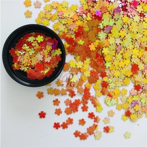 PrettyG 1 Box Sakura Flower Shape Pearl Iridescent Glitter for Resin DIY Making Art Craft Nail Makeup Decoration Accessories