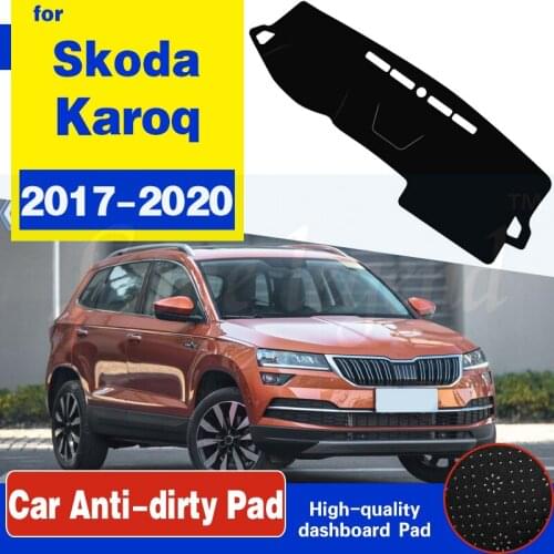 For Skoda Karoq 2017 2018 2019 2020 Anti-Slip Mat Dashboard Cover Pad Sunshade Dashmat Carpet Anti-UV Dash Car Accessories Rug