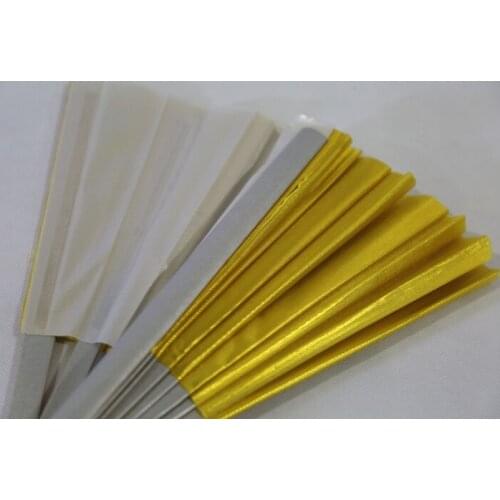 Silver-golden two sides color bamboo double sides kung fu tai chi fan fan double faces taiji fans