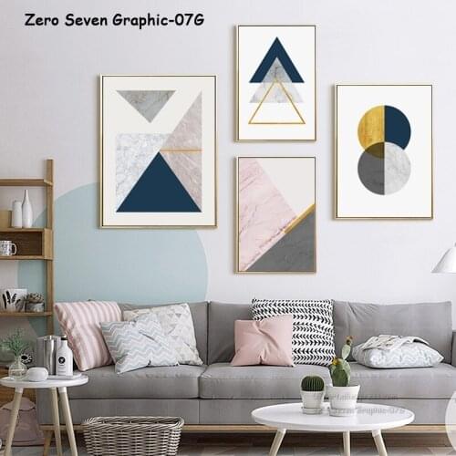 Nordic Marble Creative Combination Geometry Canvas Painting Poster And Print Wall Art Decoration For Living Room Bedroom