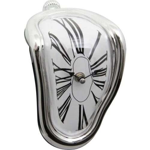 Surreal Melted Twisted Wall Clock Salvador Dali Styled Clock Amazing Home Decor Gifts