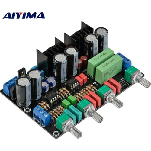 AIYIMA Power Amplifiers Audio Board NE5532 Preamplifier Music Volume Tone Control Board Fever Op Amp Amplificador AC Dual 9V-15V